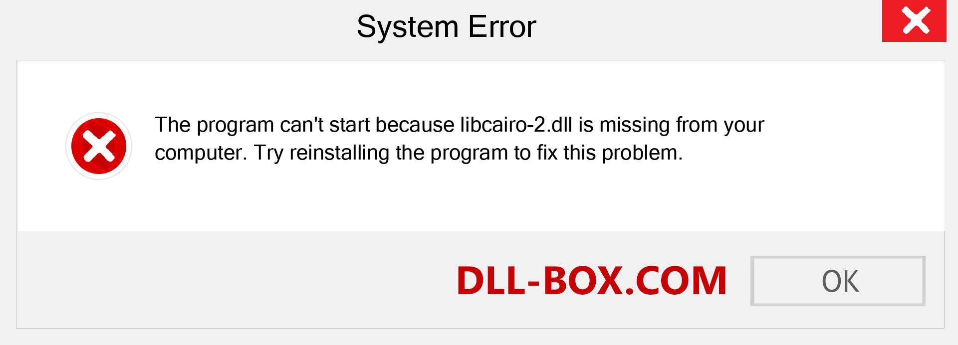  libcairo-2.dll file is missing?. Download for Windows 7, 8, 10 - Fix  libcairo-2 dll Missing Error on Windows, photos, images